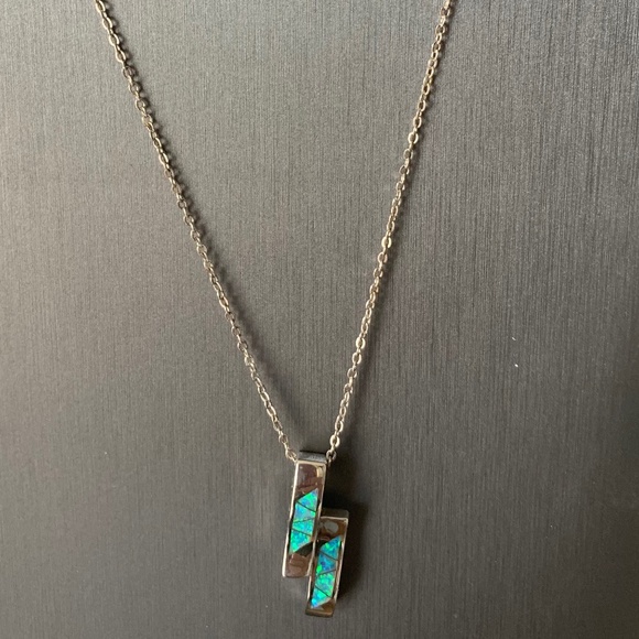 Jewelry - 925 STERLING & TURQUOISE NECKLACE & EARRING SET